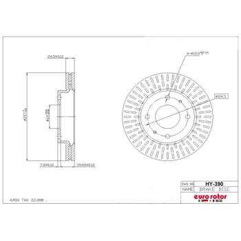 Eurorotor HY390 - Disc Brake Rotor Eurorotor HY390 Disc Brake Rotor product image 1 of 1