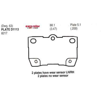 Eurorotor ID1113H Disc Brake Pad product image 1 of 1