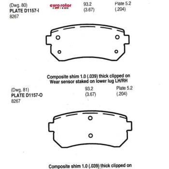 Eurorotor ID1157H Disc Brake Pad product image 1 of 1