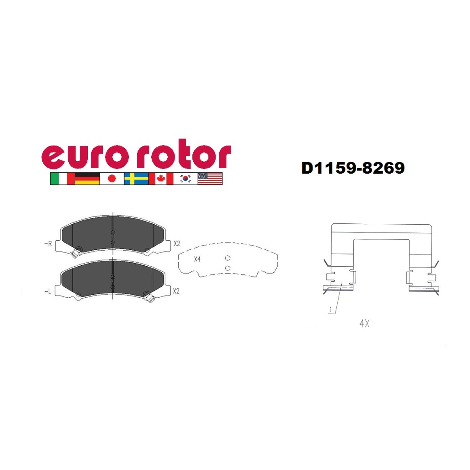 Eurorotor ID1159H Disc Brake Pad product image 1 of 1