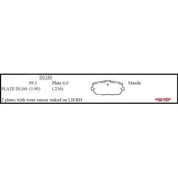 Eurorotor ID1180 Disc Brake Pad product image 1 of 1