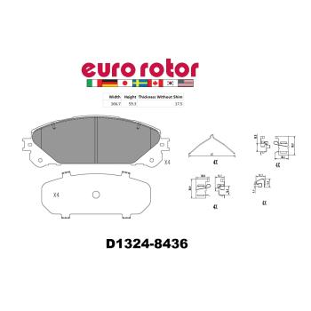 Eurorotor ID1324H - Disc Brake Pad Eurorotor ID1324H Disc Brake Pad product image 1 of 1