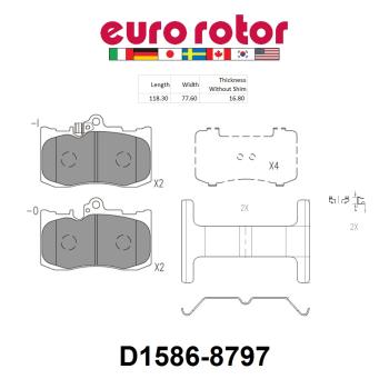 Eurorotor ID1586H Disc Brake Pad product image 1 of 1