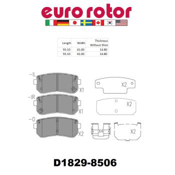 Eurorotor ID1829H Disc Brake Pad product image 1 of 1