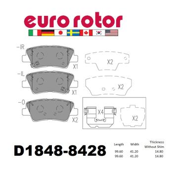 Eurorotor ID1848H Disc Brake Pad product image 1 of 1
