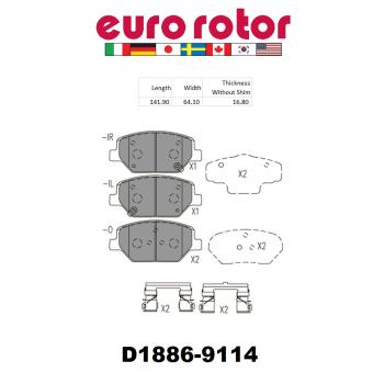 Eurorotor ID1886H Disc Brake Pad product image 1 of 1