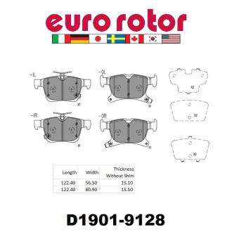 Eurorotor ID1901H Disc Brake Pad product image 2 of 2