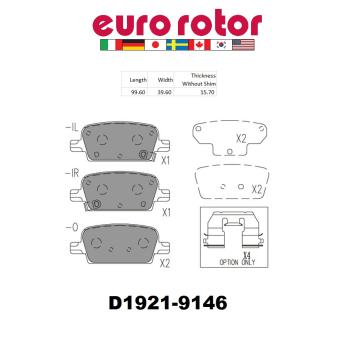 Eurorotor ID1921H Disc Brake Pad product image 1 of 1