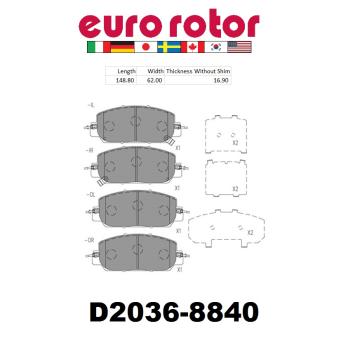 Eurorotor ID2036H Disc Brake Pad product image 1 of 1
