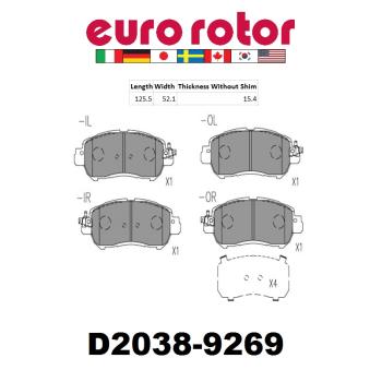 Eurorotor ID2038H - Disc Brake Pad Eurorotor ID2038H Disc Brake Pad product image 1 of 1