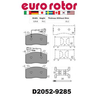 Eurorotor ID2052H Disc Brake Pad product image 1 of 1