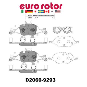 Eurorotor ID2060 Disc Brake Pad product image 1 of 1