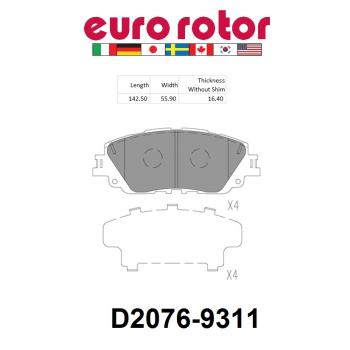 Eurorotor ID2076H Disc Brake Pad product image 1 of 1