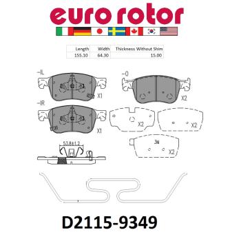 Eurorotor ID2115H Disc Brake Pad product image 1 of 1