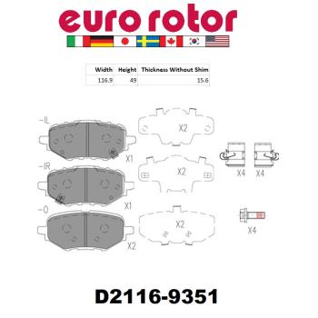 Eurorotor ID2116H Disc Brake Pad product image 1 of 1