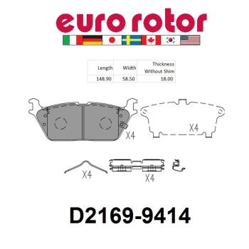 Eurorotor ID2169H Disc Brake Pad product image 1 of 1
