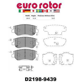 Eurorotor ID2198H Disc Brake Pad product image 1 of 1