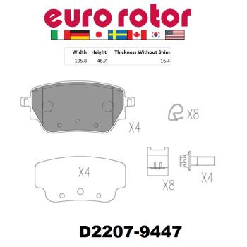 Eurorotor ID2207H Disc Brake Pad product image 1 of 1