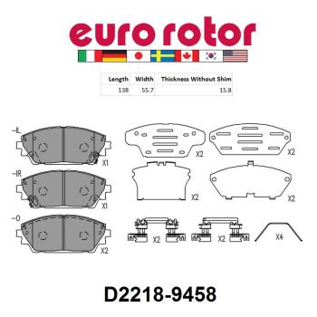 Eurorotor ID2218H Disc Brake Pad product image 1 of 1