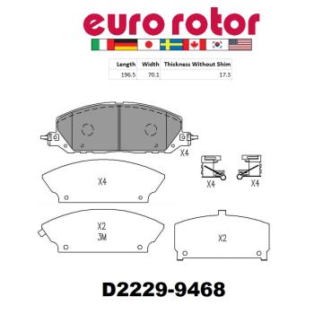 Eurorotor ID2229H Disc Brake Pad product image 1 of 1