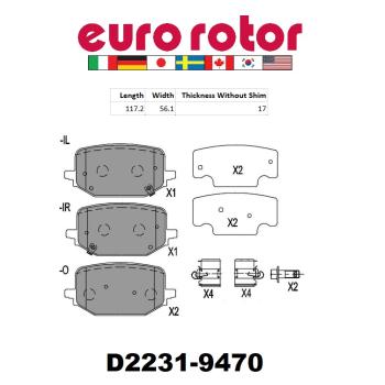 Eurorotor ID2231H Disc Brake Pad product image 1 of 1