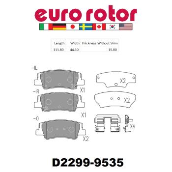 Eurorotor ID2299H Disc Brake Pad product image 1 of 1
