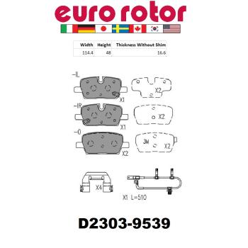 Eurorotor ID2303HS Disc Brake Pad product image 1 of 1