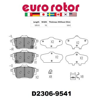 Eurorotor ID2306H Disc Brake Pad product image 1 of 1