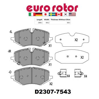 Eurorotor ID2307H Disc Brake Pad product image 1 of 1