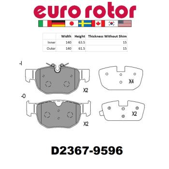 Eurorotor ID2367 Disc Brake Pad product image 1 of 1