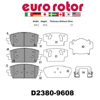Eurorotor ID2380H Disc Brake Pad product image 1 of 1