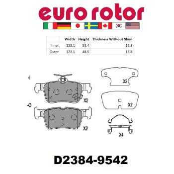Eurorotor ID2384H Disc Brake Pad product image 1 of 1