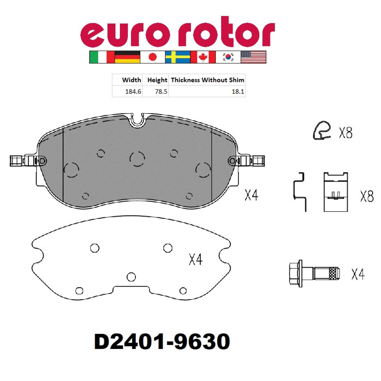 Eurorotor ID2401H Disc Brake Pad product image 1 of 1
