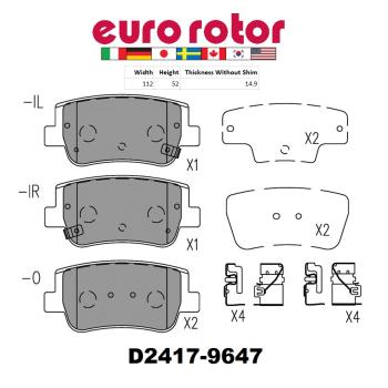 Eurorotor ID2417H - Disc Brake Pad Eurorotor ID2417H Disc Brake Pad product image 1 of 1