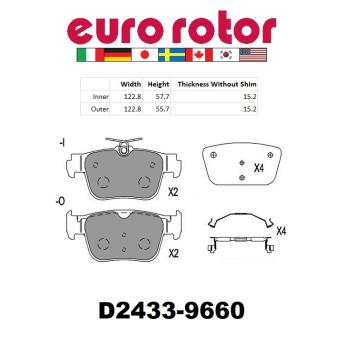 Eurorotor ID2433H Disc Brake Pad product image 1 of 1