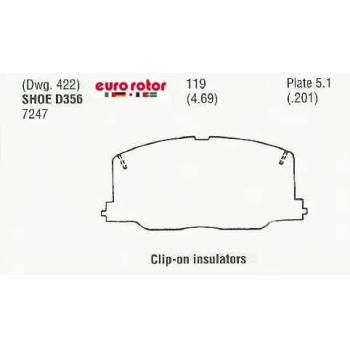 Eurorotor ID356 Disc Brake Pad product image 1 of 1
