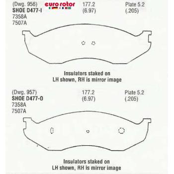 Eurorotor ID477H Disc Brake Pad product image 1 of 1
