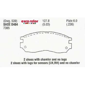 Eurorotor ID484H - Disc Brake Pad Eurorotor ID484H Disc Brake Pad product image 1 of 1
