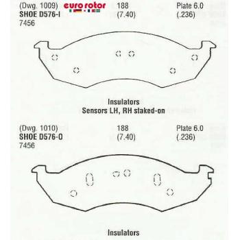 Eurorotor ID576 Disc Brake Pad product image 1 of 1