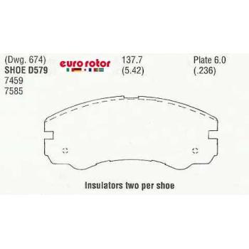 Eurorotor ID579 Disc Brake Pad product image 1 of 1