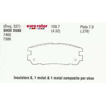 Eurorotor ID580 Disc Brake Pad product image 1 of 1