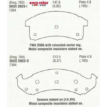 Eurorotor ID623 Disc Brake Pad product image 1 of 1