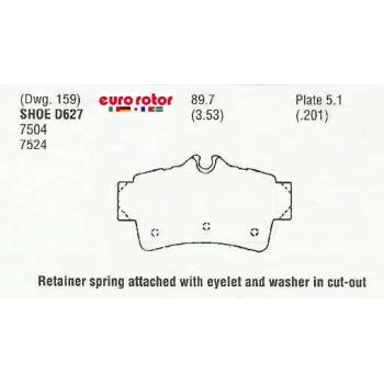 Eurorotor ID627H Disc Brake Pad product image 1 of 1