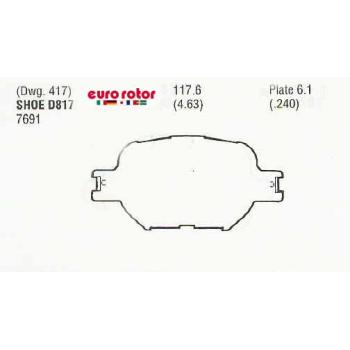 Eurorotor ID817H Disc Brake Pad product image 1 of 1