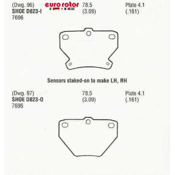Eurorotor ID823H Disc Brake Pad product image 1 of 1