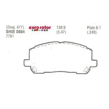 Eurorotor ID884H Disc Brake Pad product image 1 of 1