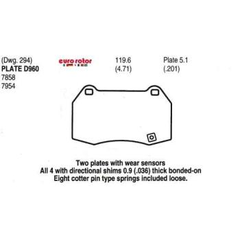 Eurorotor ID960H Disc Brake Pad product image 1 of 1
