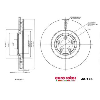 Eurorotor JA175 - Disc Brake Rotor Eurorotor JA175 Disc Brake Rotor product image 1 of 1