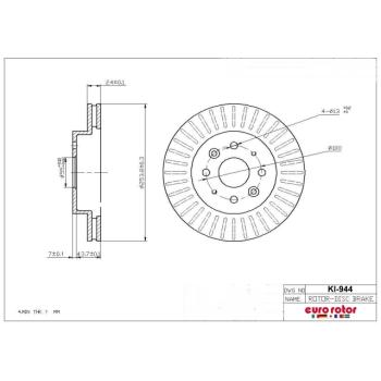 Eurorotor KI944 Disc Brake Rotor product image 1 of 1