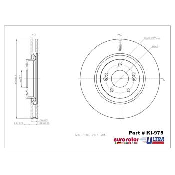 Eurorotor KI975 Disc Brake Rotor product image 1 of 1
